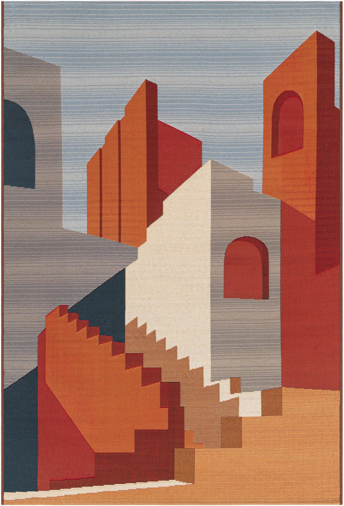4' x 6' Clare · Abstract Outdoor Rug, multi