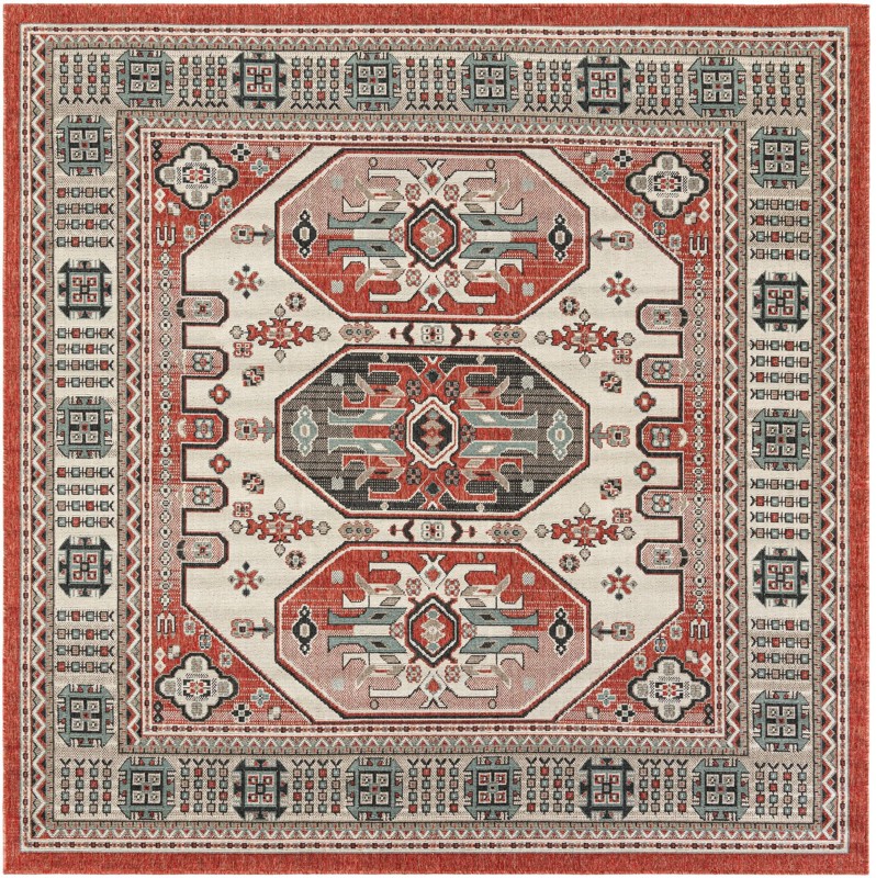 7' 10 x 7' 10 Calvin · Border Outdoor Rug, multi