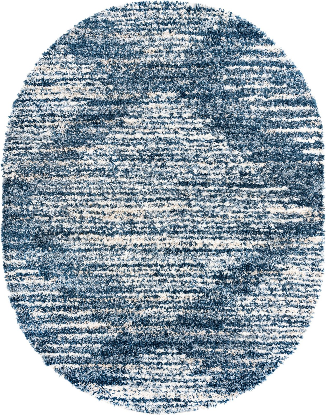 7' 10 x 10' Cobble · Abstract Shag Rug, blue