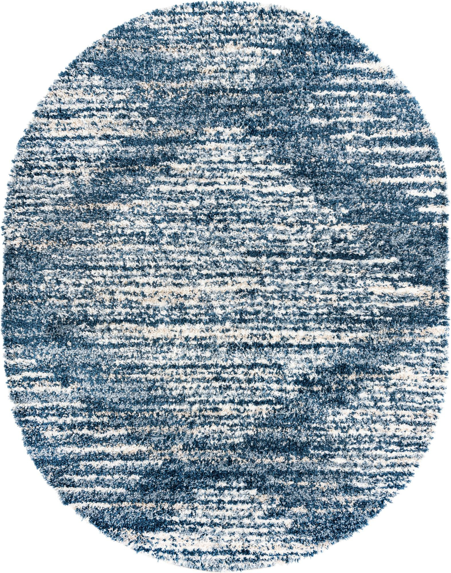 7' 10 x 10' Cobble · Abstract Shag Rug, blue