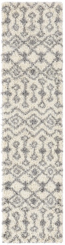 2' x 8' Bayley · Trellis Shag Rug, ivory