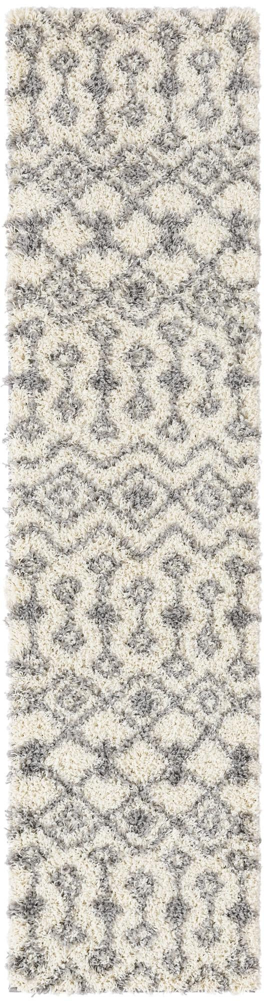 2' x 8' Bayley · Trellis Shag Rug, ivory
