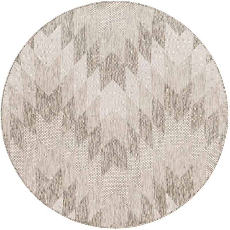 6' x 6' Morrell · Chevron Outdoor Rug, gray