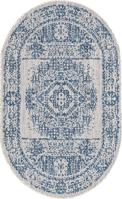 Hayden · Medallion Outdoor Rug, blue