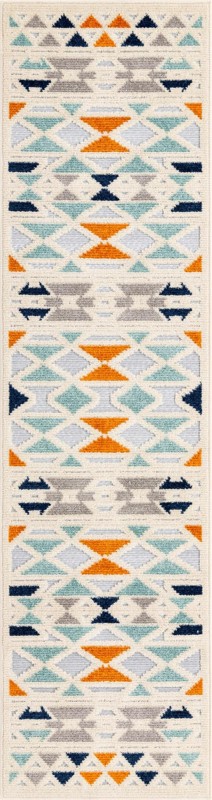 2' x 8' Barrington · Diamond Outdoor Rug, gray