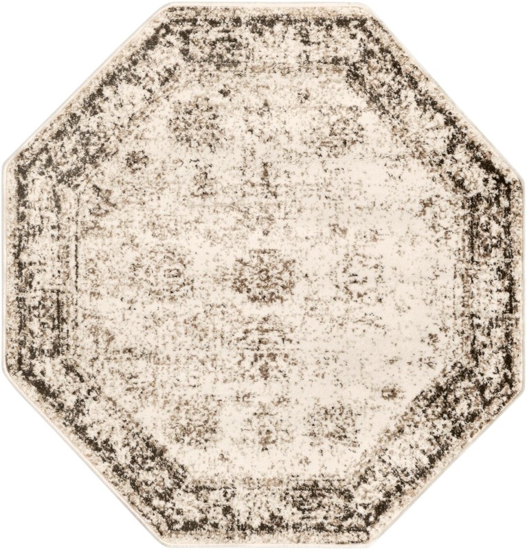 Blakemore · Distressed medallion rug, beige and brown