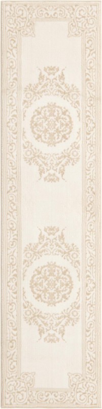 2' x 8' Thistle · Border rug, snow white