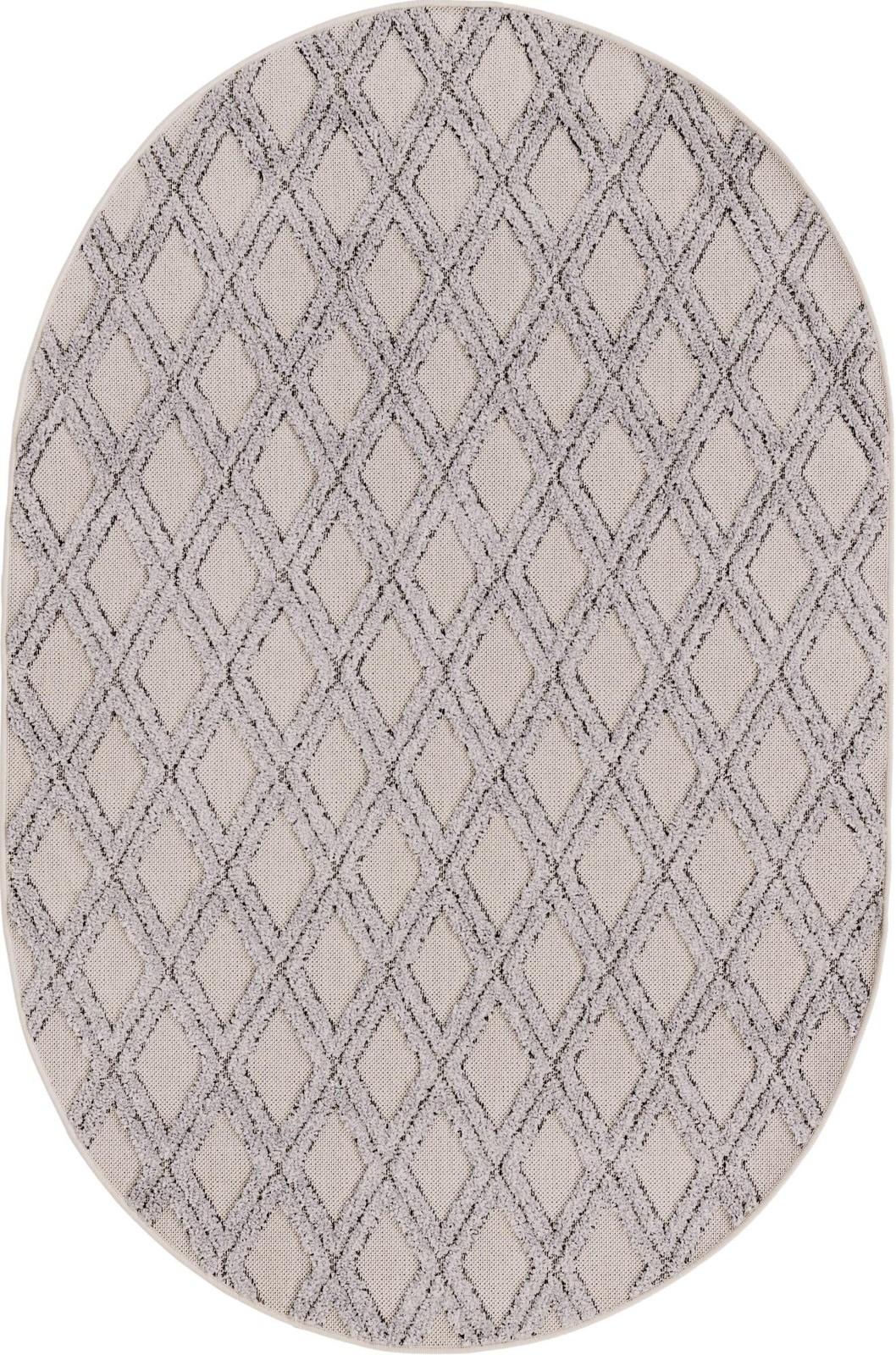 4' x 6' Goshen · Diamond rug, sandy beige and gray