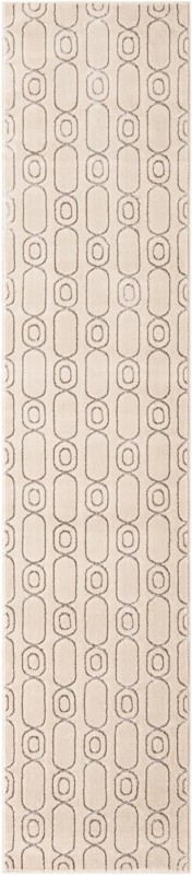 Renwick · Geometric rug, white and silver