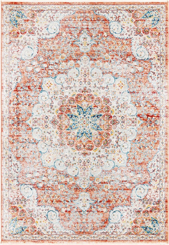 2' x 3' Stanford · Border rug, red