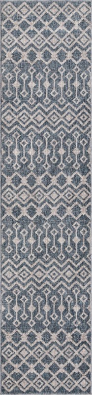 2' x 8' Harlan · Chevron rug, harbor blue