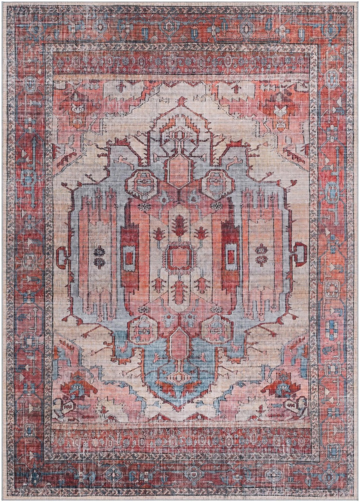 7' 10 x 11' Luther · Medallion rug, beige