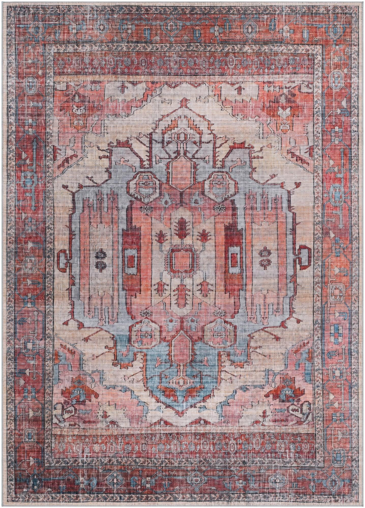 7' 10 x 11' Luther · Medallion rug, beige