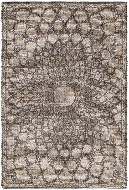Harriet · Medallion rug, charcoal and ivory