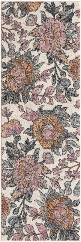 2' x 6' Sandstone · Floral / botanical rug, multi