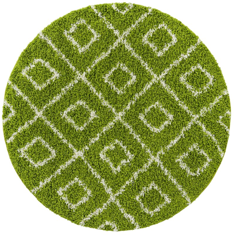 5' 3 x 5' 3 Brock · Geometric Shag Rug, green