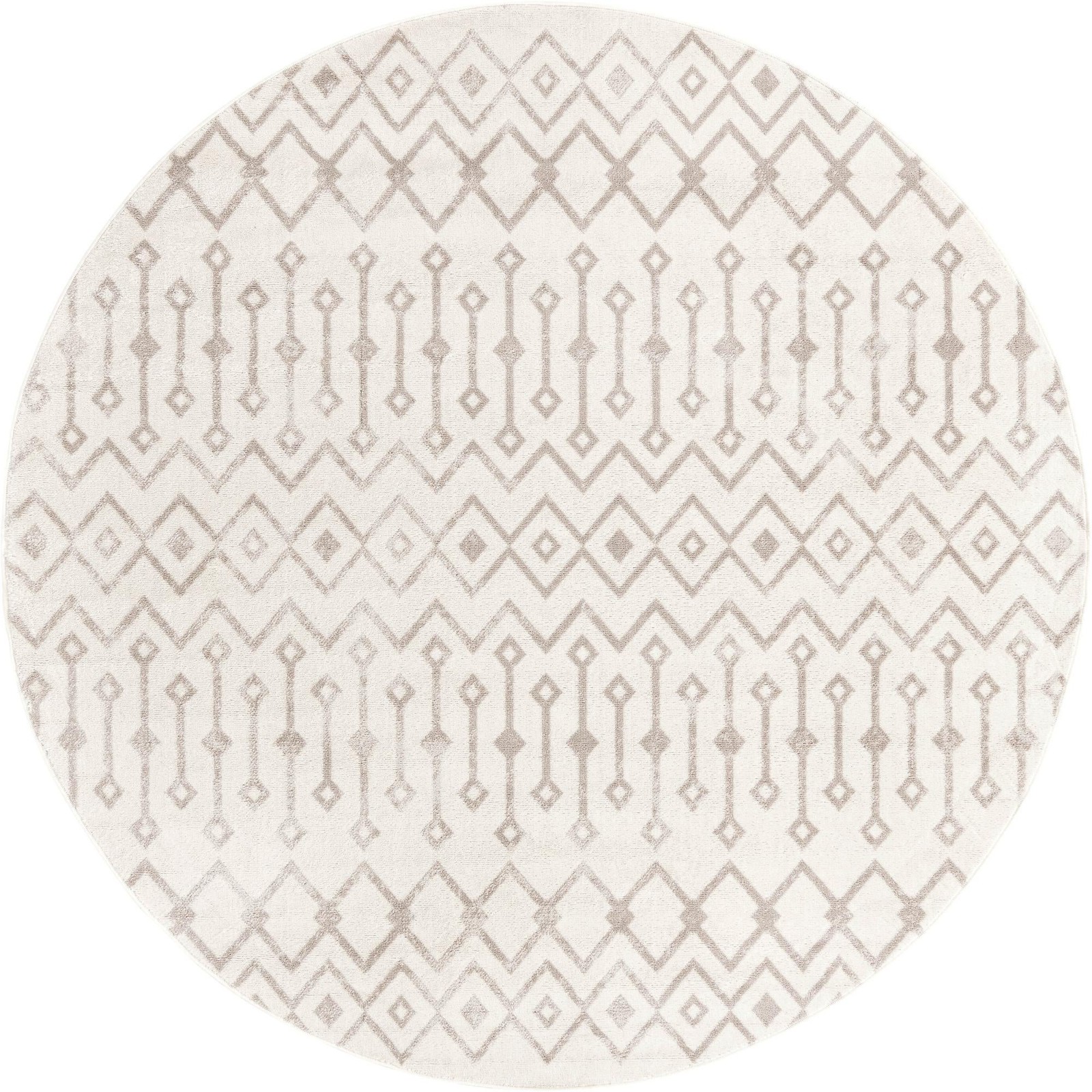 7' x 7' Eugene · Chevron rug, pearl
