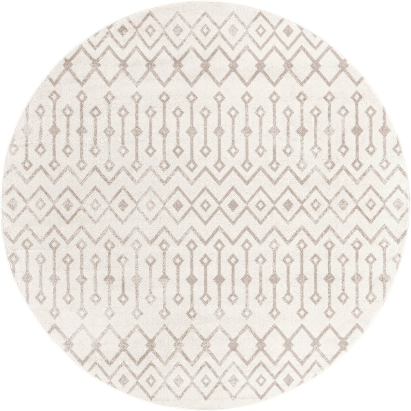 7' x 7' Eugene · Chevron rug, pearl