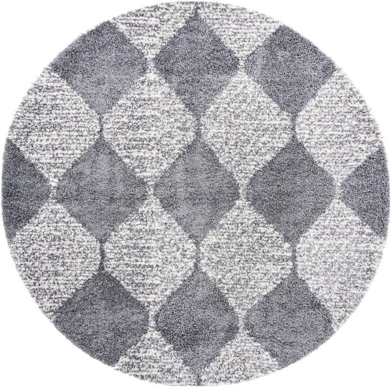 10' x 10' Newton · Diamond Shag Rug, gray
