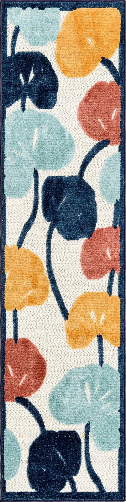 2' x 8' Slade · Border Outdoor Rug, ivory