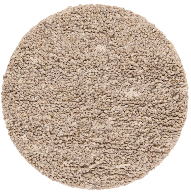 3' 1 x 3' 1 Powell · Solid Wool Shag Rug, taupe