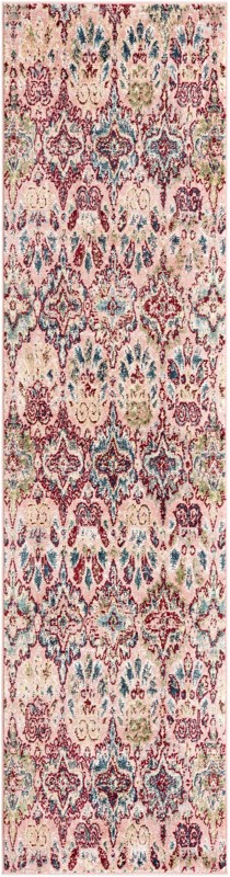 2' 7 x 10' Nettleton · Damask rug, rose