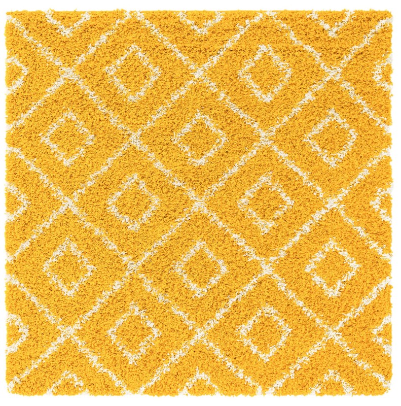 5' 3 x 5' 3 Brock · Diamond Shag Rug, yellow