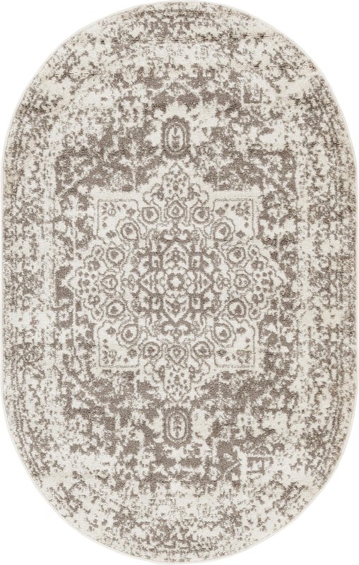 3' x 5' 3 Birch · Border rug, white