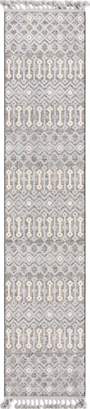 2' 7 x 12' Rothwell · Border rug, gray