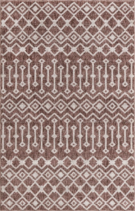 4' x 6' Harlan · Chevron rug, dusty rose