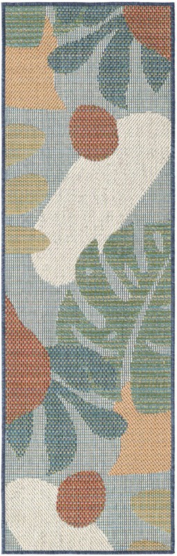 2' x 6' 1 Sturgis · Abstract Outdoor Rug, blue