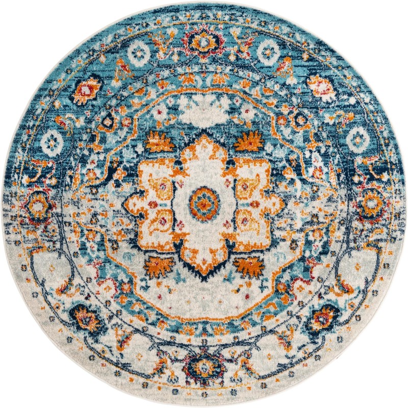 Pierce · Border rug, teal