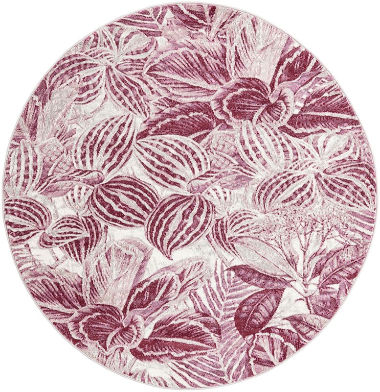 5' 3 x 5' 3 Herrick · Floral / botanical rug, fuschia