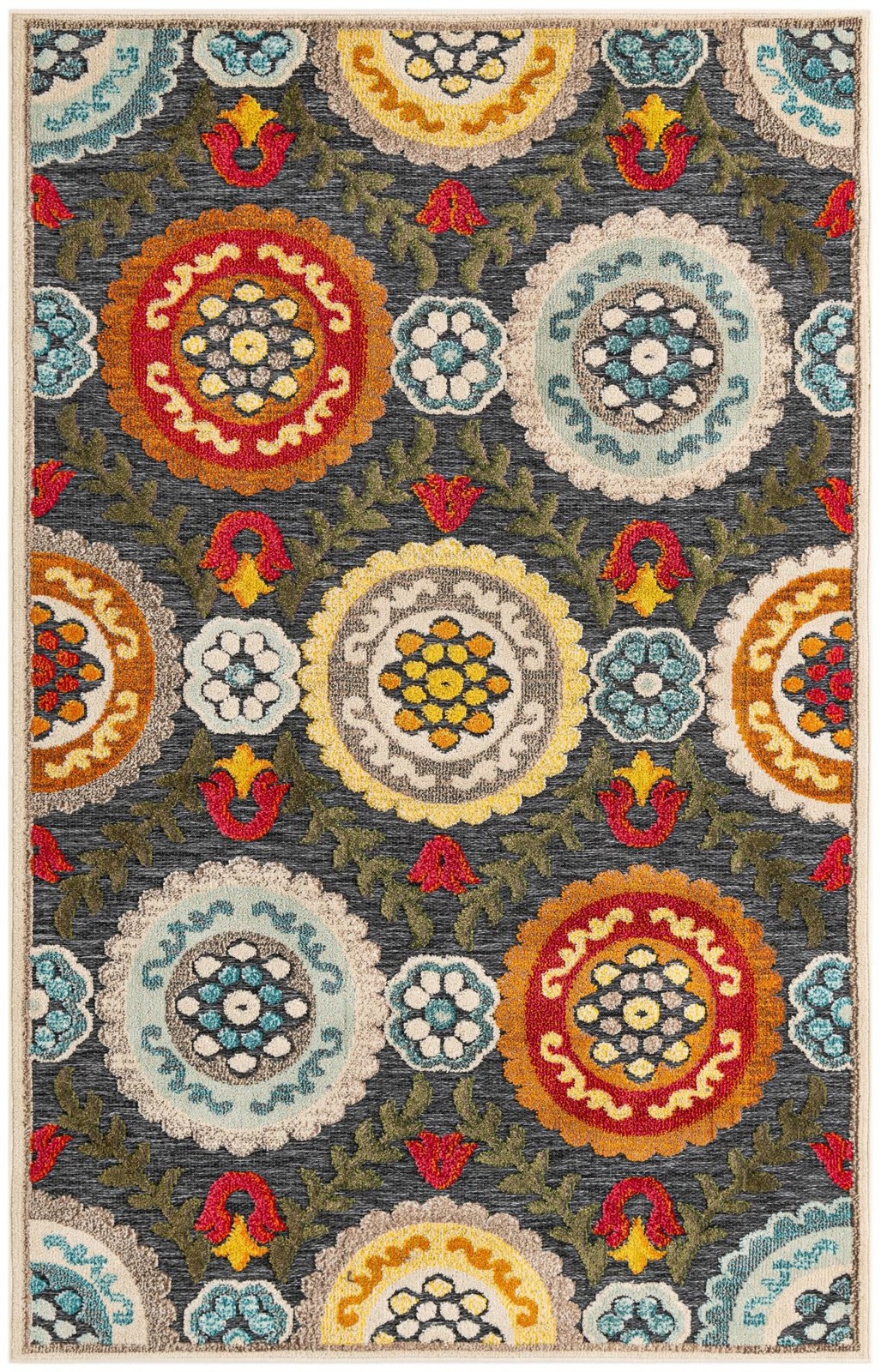 5' 3 x 8' Quincy · Geometric Outdoor Rug, gray