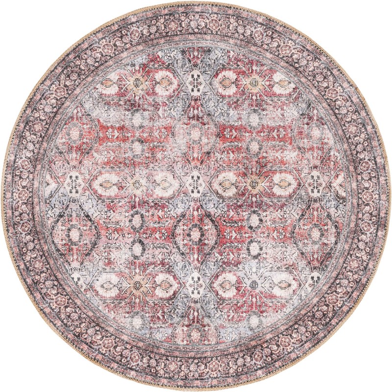 Marquette · Medallion Washable Rug, antique red