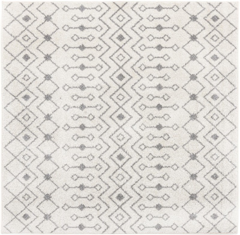 Boswell · Geometric lattice rug, ivory and gray