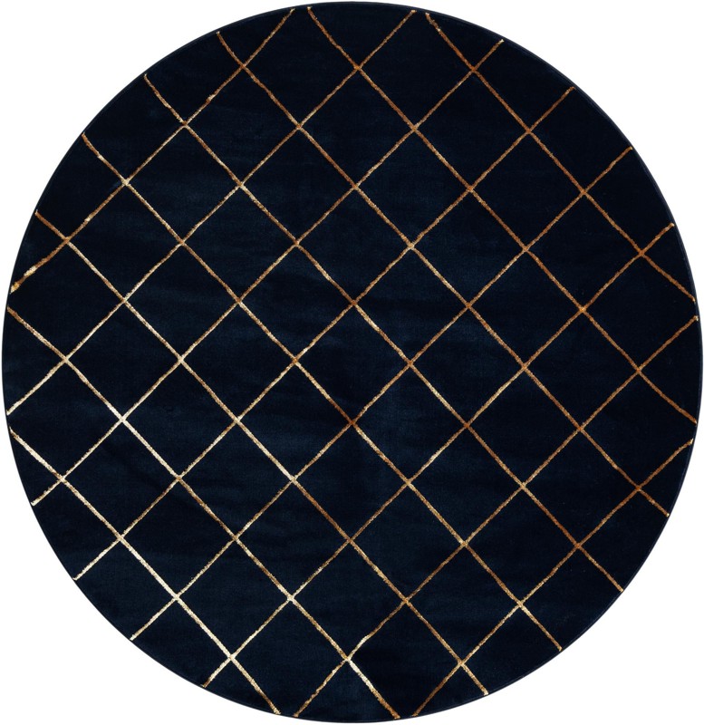 Gilchrist · Diamond rug, navy blue and gold