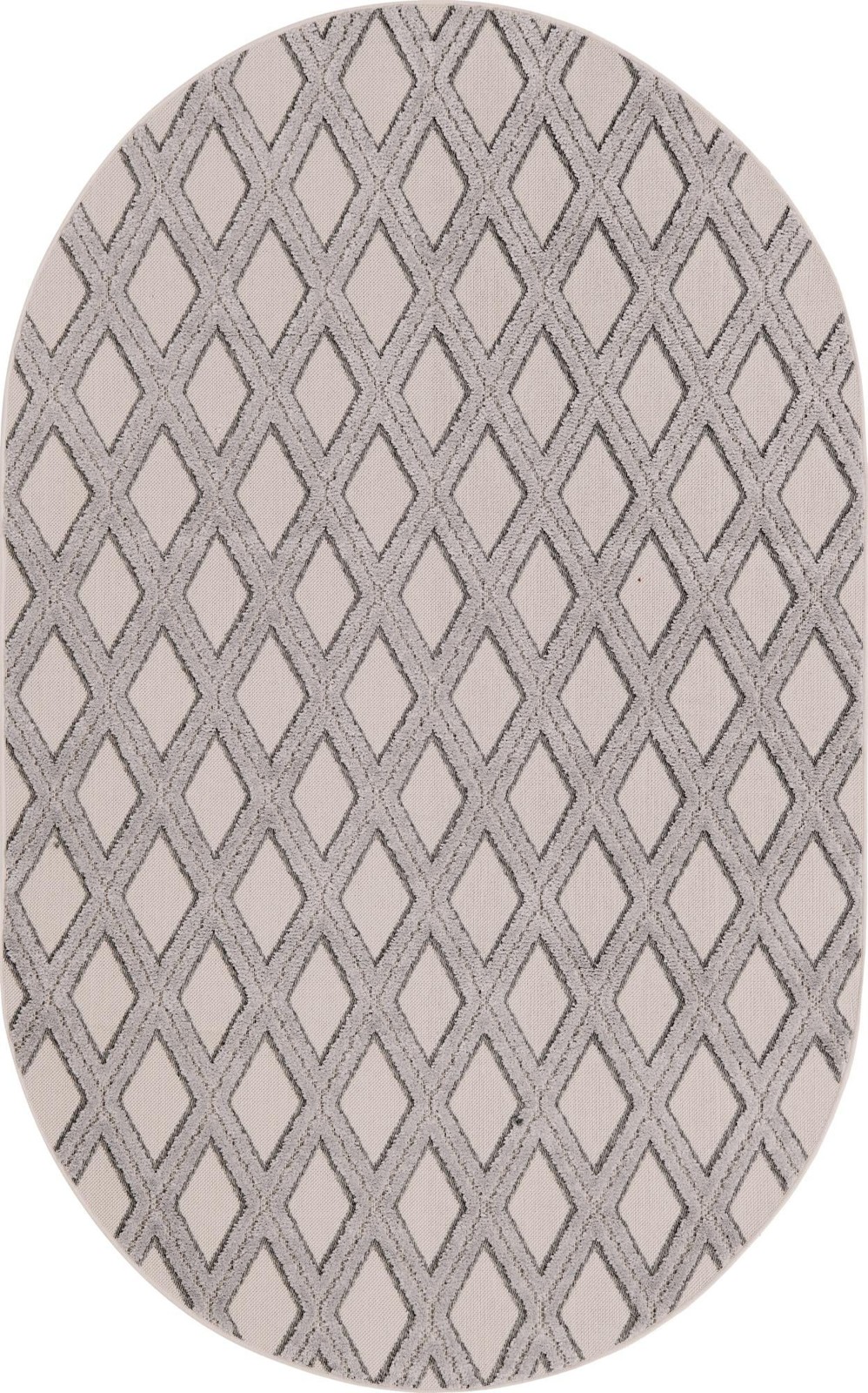 5' 3 x 8' Goshen · Diamond rug, sandy beige and gray