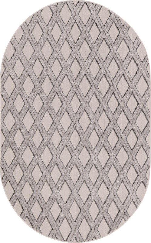 5' 3 x 8' Goshen · Diamond rug, sandy beige and gray