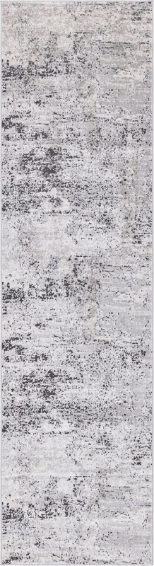 2' 7 x 10' Dalrymple · Abstract rug, gray and ivory