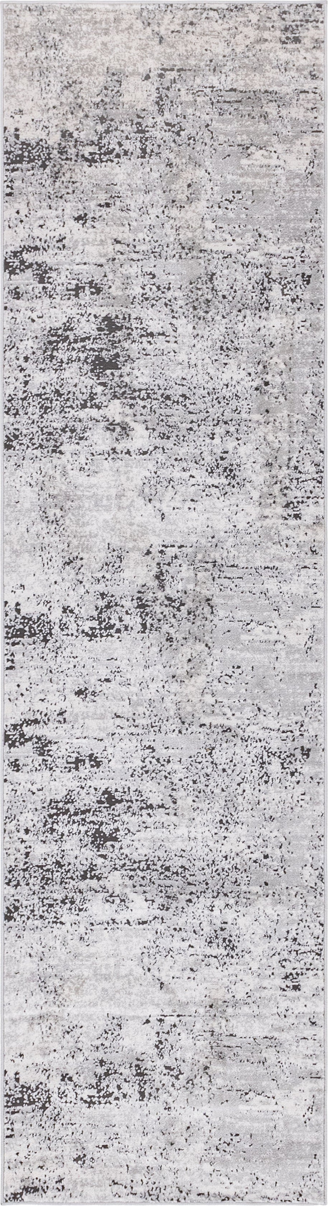 2' 7 x 10' Dalrymple · Abstract rug, gray and ivory