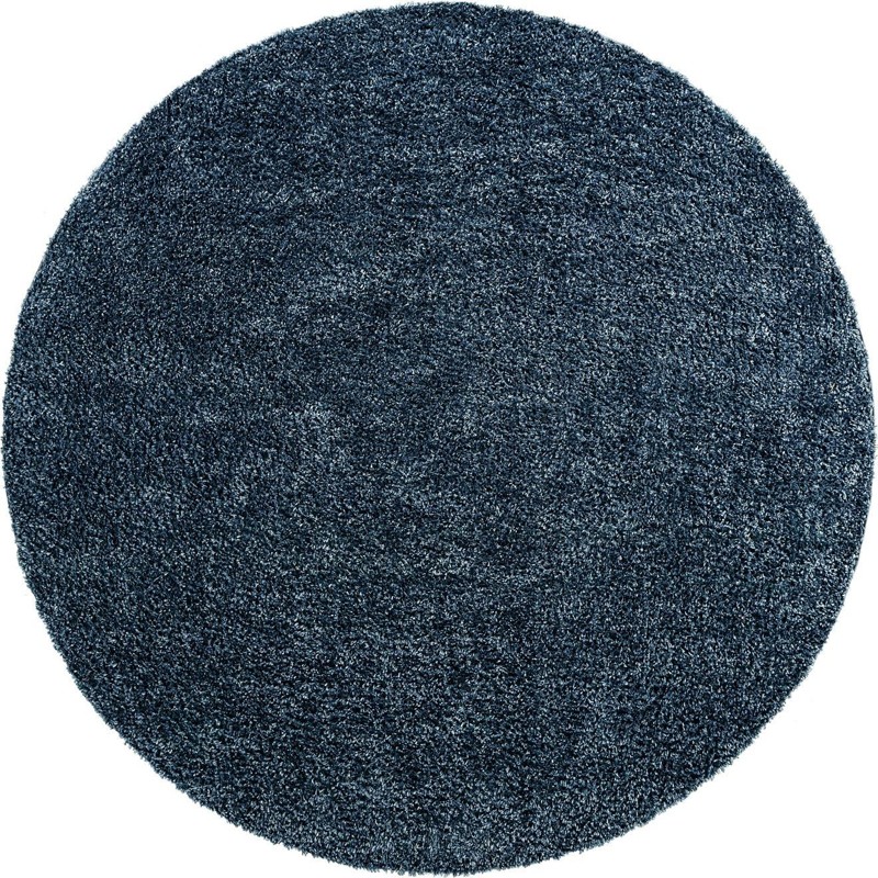 4' x 4' Dunham · Solid Shag Rug, dblue