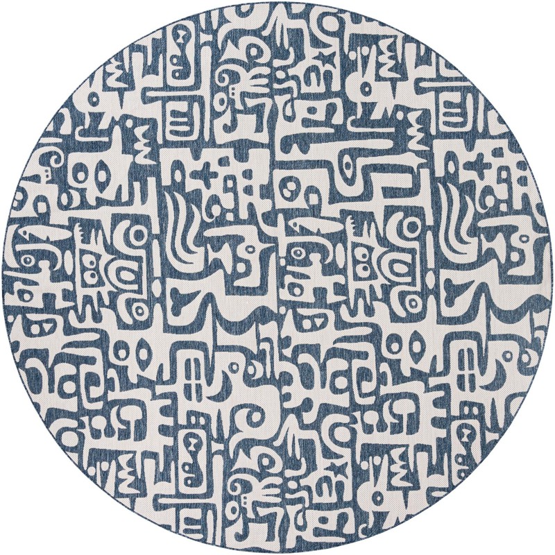 13' x 13' Hungerford · Abstract Outdoor Rug, blue