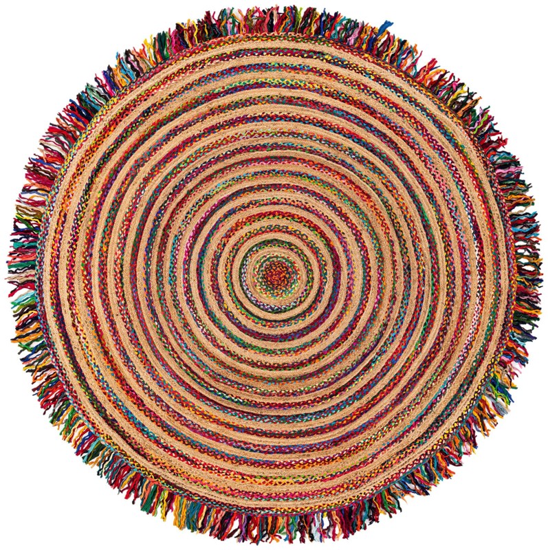 10' x 10' Pruitt · Striped Chindi Rug, multi