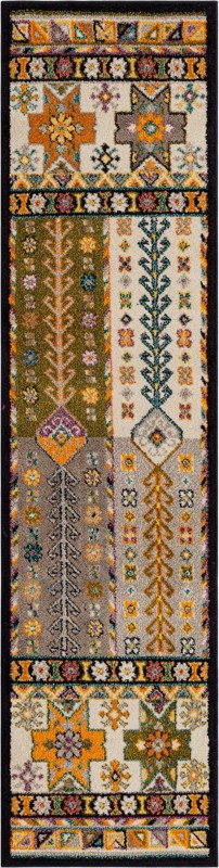 2' x 8' Kestrel · Border rug, multi