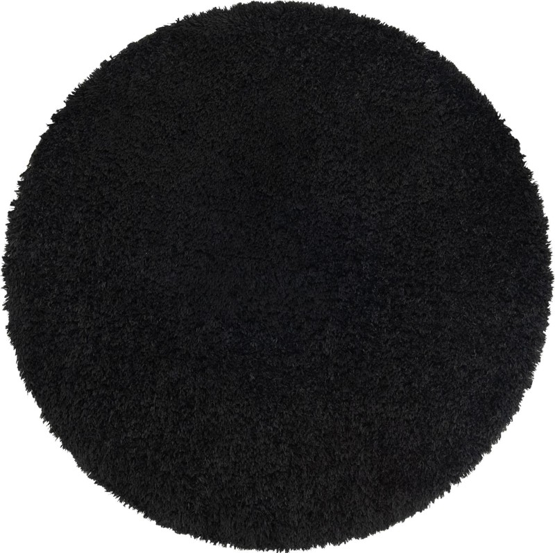 6' 7 x 6' 7 Olympia · Solid shag rug, onyx black