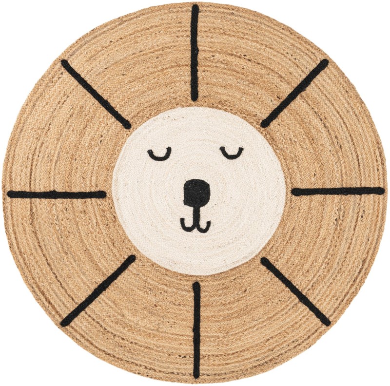 Godwin · Pictoral Braided Jute Rug, natural and ivory