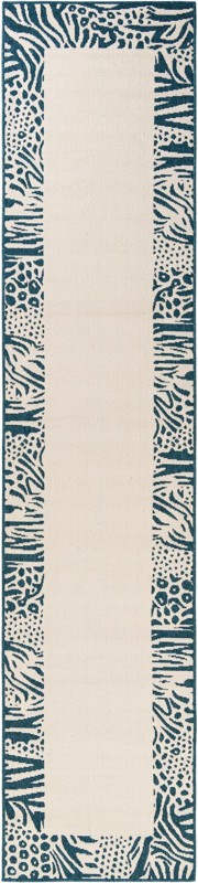 2' 7 x 12' Carlisle · Border Outdoor Rug, ivory