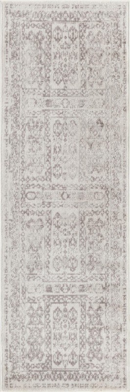 Fitch · Geometric border rug, cream and gray