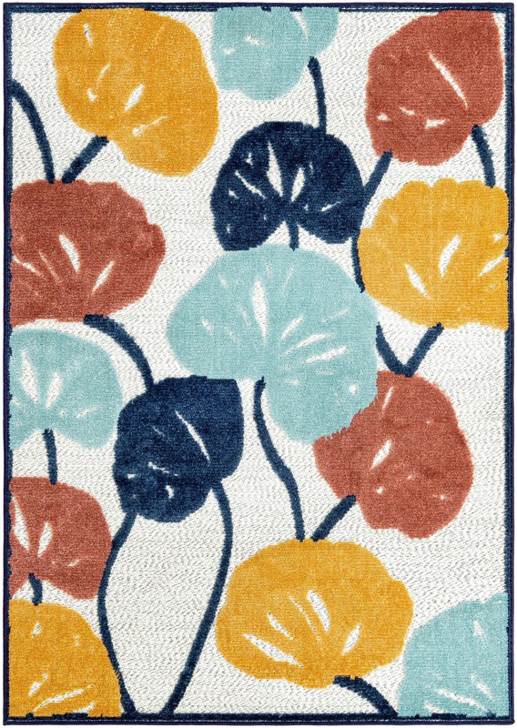 Slade · Border Outdoor Rug, ivory